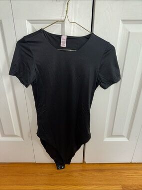 Victoria's Secret Black Short-Sleeve Bodysuit